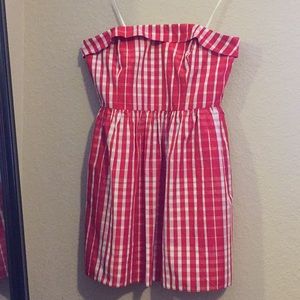 Vineyard Vines strapless gingham dress sz 16